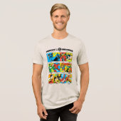 Helden van het DC™ Universum Tri-Blend Shirt (Voorkant volledig)