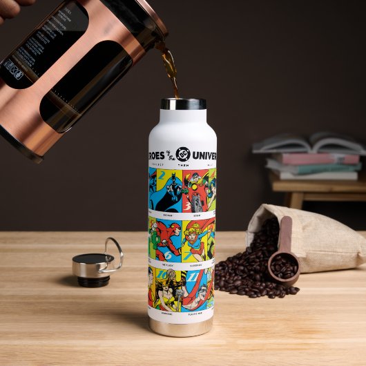 Helden van het DC™ Universum Waterfles (Koffie)