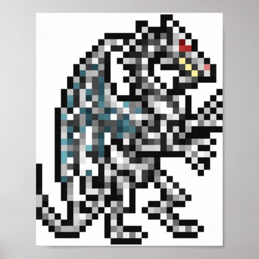Helden van Might en Magic Dragon Retro Pixel DOS Poster (Voorkant)