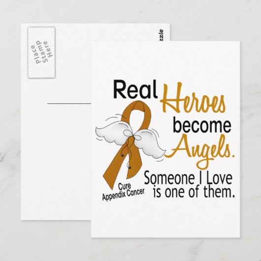 Helden worden engelen appendix kanker briefkaart (Voorkant / Achterkant)