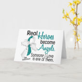 Helden worden engelen Baarmoederhalskanker Kaart (Gele Bloem)