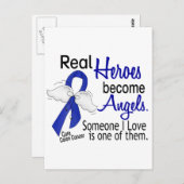 Helden worden engelen darmkanker briefkaart (Voorkant / Achterkant)