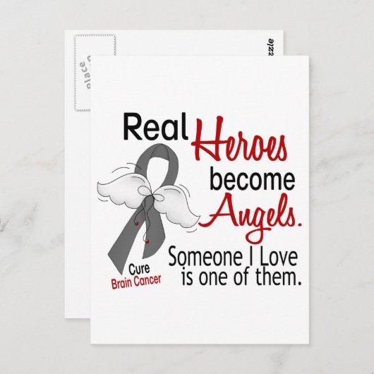 Helden worden engelen Hersenkanker Briefkaart (Voorkant / Achterkant)