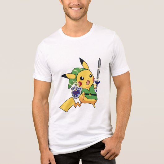 Heldenavontuur Pikachu (pokemon) Tri-Blend Shirt (Voorkant)