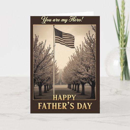 Heldendag Vader Dag Bannerkaart Kaart (Voorkant)