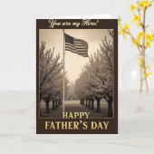Heldendag Vader Dag Bannerkaart Kaart (Gele Bloem)