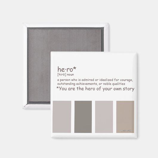 heldendefinitie magneet (Voorkant / Achterkant)