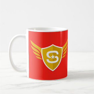 Heldenembleem met vleugels Rood Gouden Mok