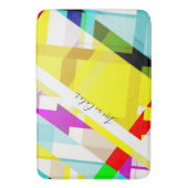 Helder Abstract Art Geel Paarse Groen Blauw Rood Badmat (Voorkant Verticaal)