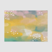 Helder abstract beschilderd. Geel roze penseelstre Tissuepapier (Voorkant)