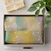 Helder abstract beschilderd. Geel roze penseelstre Tissuepapier (Geschenk)