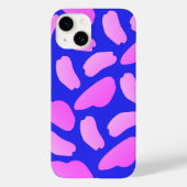 Helder Abstract blauw roze patroon Case-Mate iPhone Case (Achterkant)