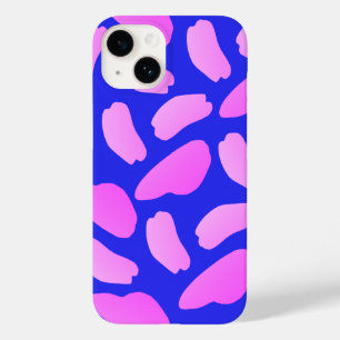 Helder Abstract blauw roze patroon Case-Mate iPhone 14 Hoesje