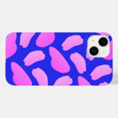 Helder Abstract blauw roze patroon Case-Mate iPhone Case (Achterkant (horizontaal))