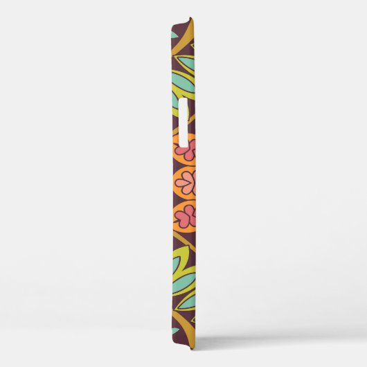 Helder abstract bloemenontwerp ornament. Case-Mate iPhone case (Achterkant / Rechts)