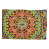 Helder abstract bloemenontwerp ornament. kussensloop (Achterkant)