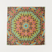 Helder abstract bloemenontwerp ornament. wandkleed (Voorkant (horizontaal))
