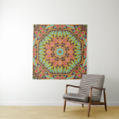 Helder abstract bloemenontwerp ornament. wandkleed (In Situ (horizontaal))