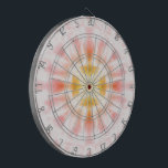 Helder Abstract Dartbord<br><div class="desc">Helder wit perzik en roze abstract ontwerp.</div>