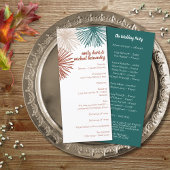 Helder Abstract donker Blauwgroen koper bisque Programmakaart