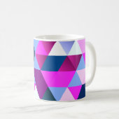 Helder Abstract Geometrisch Patroon Koffiemok (Voorkant rechts)