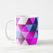 Helder Abstract Geometrisch Patroon Koffiemok (Links)