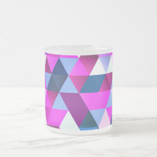 Helder Abstract Geometrisch Patroon Matglas Koffiemok