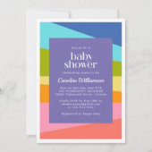 Helder Abstract geometrisch regenboogBaby shower Kaart (Voorkant)