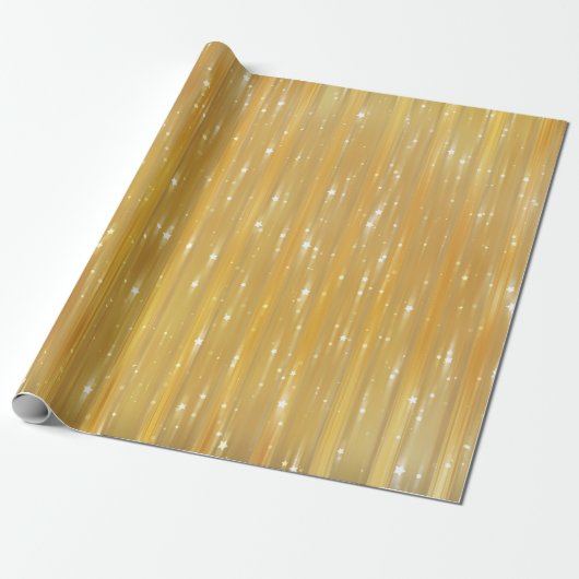 Helder abstract goud met glitter cadeaupapier (Uitgerold)