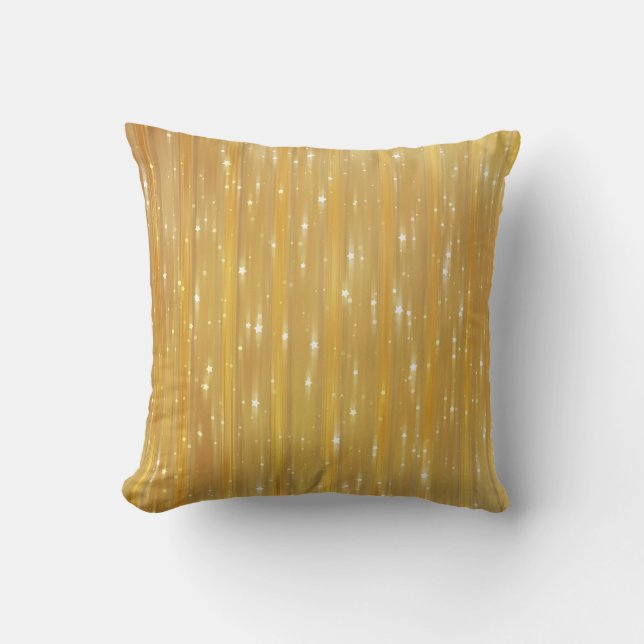 Helder abstract goud met glitter kussen (Voorkant)