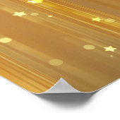 Helder abstract goud met glitter poster (Hoek)