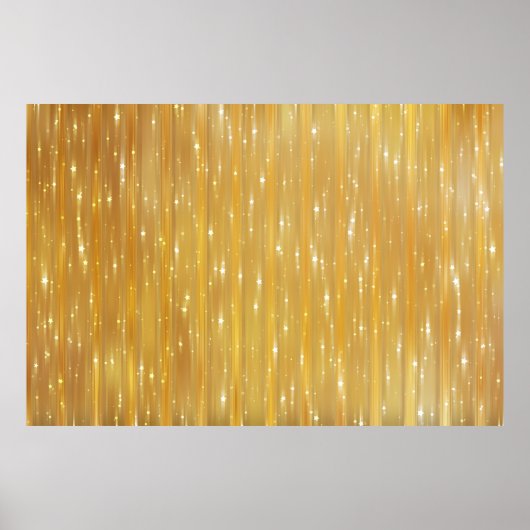 Helder abstract goud met glitter poster (Voorkant)