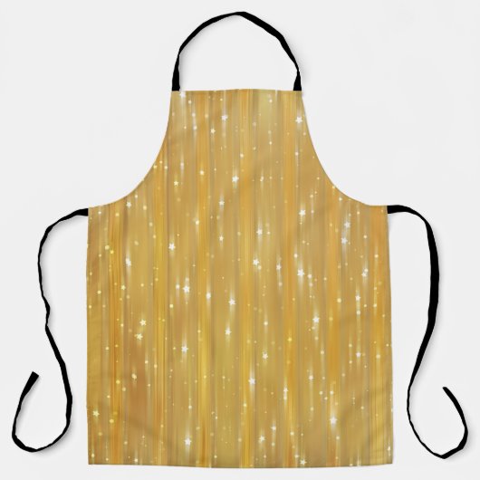 Helder abstract goud met glitter schort (Voorkant)