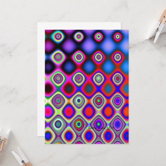 Helder Abstract Kaart (Voorkant / Achterkant in situ)