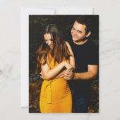 Helder abstract kunst roze geel foto bruiloft kaart (Achterkant)