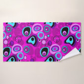 Helder, abstract, magenta badhanddoek (Badhanddoek)