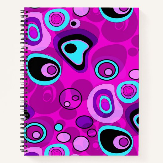 Helder, abstract, magenta notitieboek (Voorkant)