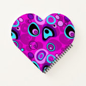 Helder, abstract, magenta notitieboek (Achterkant)