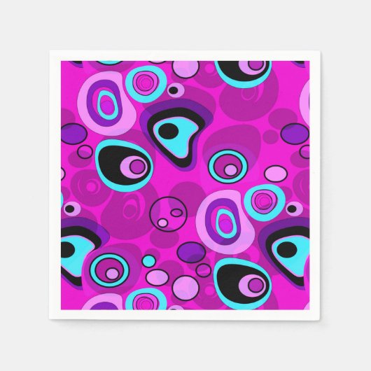 Helder, abstract, magenta servet (Voorkant)