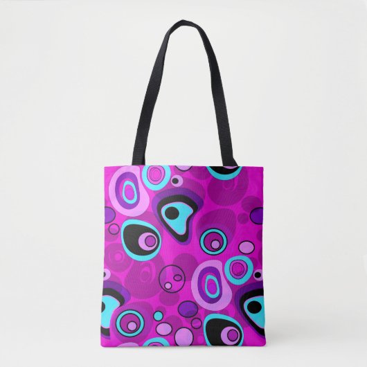 Helder, abstract, magenta tote bag (Voorkant)