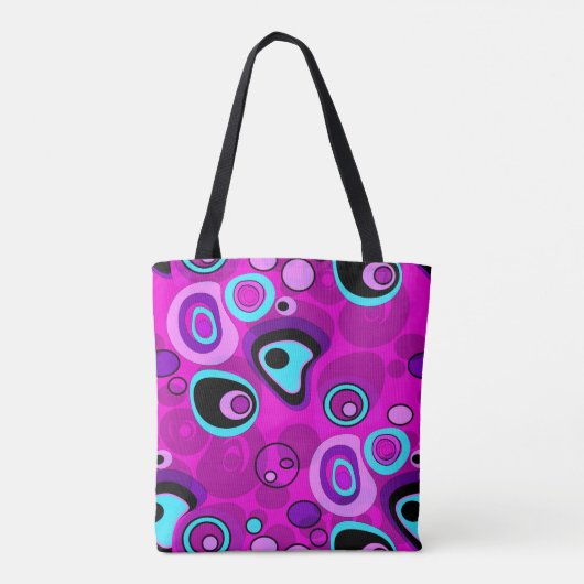 Helder, abstract, magenta tote bag (Achterkant)