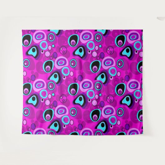 Helder, abstract, magenta wandkleed (Voorkant (horizontaal))