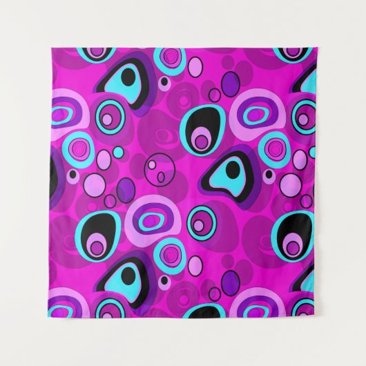 Helder, abstract, magenta wandkleed (Voorkant (horizontaal))