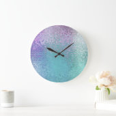 Helder Abstract Mozaïek Veelkleurige Glans Grote Klok (Huis)