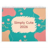 Helder Abstract Pastel Bloemen Kalender (Hoes)