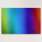 Helder abstract regenboog koel minimalistisch verl legpuzzel (Horizontaal)