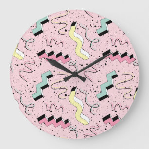 Helder abstract retro, naadloos patroon. grote klok