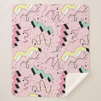 Helder abstract retro, naadloos patroon. sherpa deken