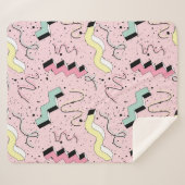 Helder abstract retro, naadloos patroon. sherpa deken (Voorkant (horizontaal))