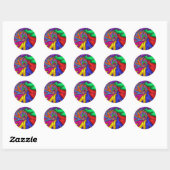 Helder abstract ronde sticker (Vel)